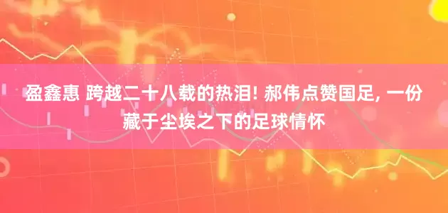 盈鑫惠 跨越二十八载的热泪! 郝伟点赞国足, 一份藏于尘埃之下的足球情怀